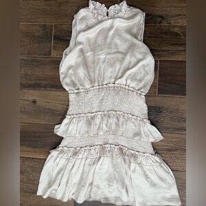 She + Sky Cream Midi Dress  size medium, EUC